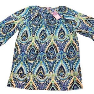 Buckhead Betties Sonoma Blue Jane Shirt, Size S, NWT